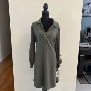 Spense Olive Long Sleeve Dress